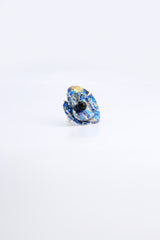 Aqua Poppy Rings - Hand gilded - Small - Jianhui London