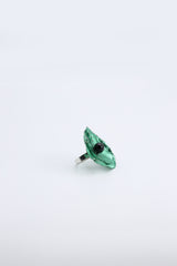 Aqua Poppy Rings - Hand gilded - Small - Jianhui London