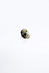 Aqua Poppy Rings - Hand gilded - Small - Jianhui London