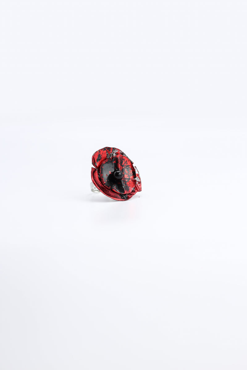 Aqua Poppy Rings - Hand gilded - Small - Jianhui London