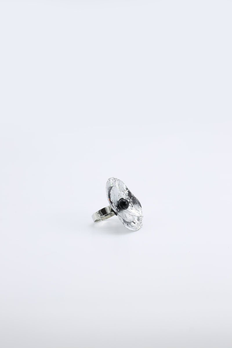 Aqua Poppy Rings - Hand gilded - Small - Jianhui London