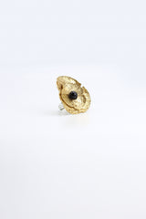 Aqua Poppy/Sunflower Rings - Hand gilded/Hand-painted - Big - Jianhui London