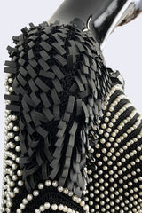 Wearable Art - Faux Pearls Cardigan - Jianhui London