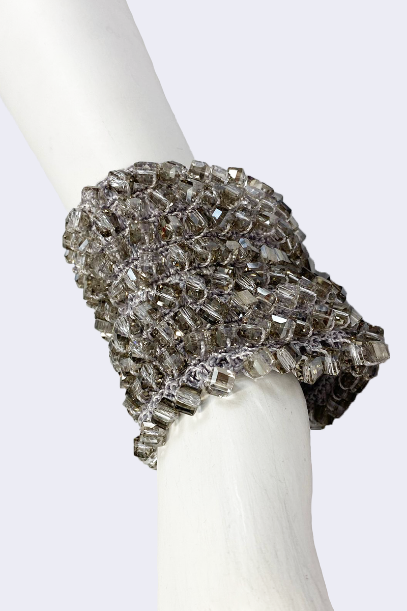 Diana Hand-crocheted Crystal Cuff Bracelets - Jianhui London