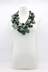 Beads & Squares Necklaces Set - Spring Green/Black - Jianhui London