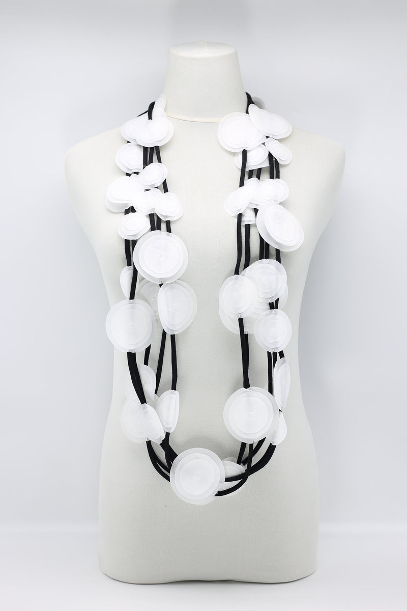 Biba 5 Strand fabric flower Necklace - Jianhui London