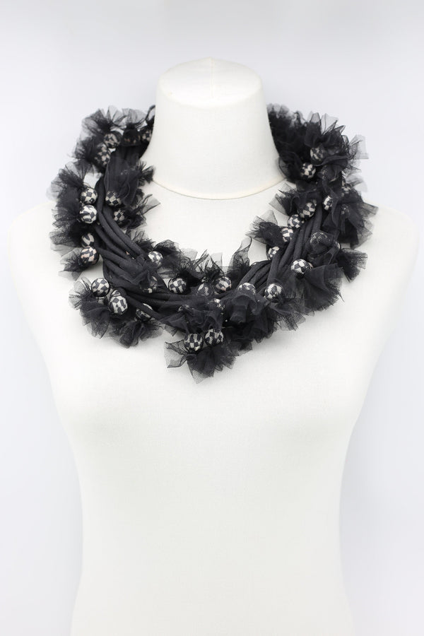 Biba fabric wrapped Necklace - Jianhui London