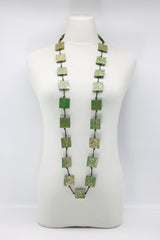 Recycled wood hand painted Necklace - Jianhui London