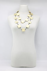 Recycled wood hand painted Necklace - Jianhui London