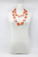 Recycled wood hand painted Necklace - Jianhui London