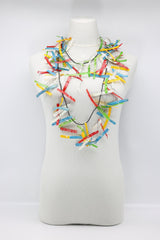 Upcycled plastic bottles - Aqua Willow Tree Necklaces - Hand-painted - long - Jianhui London