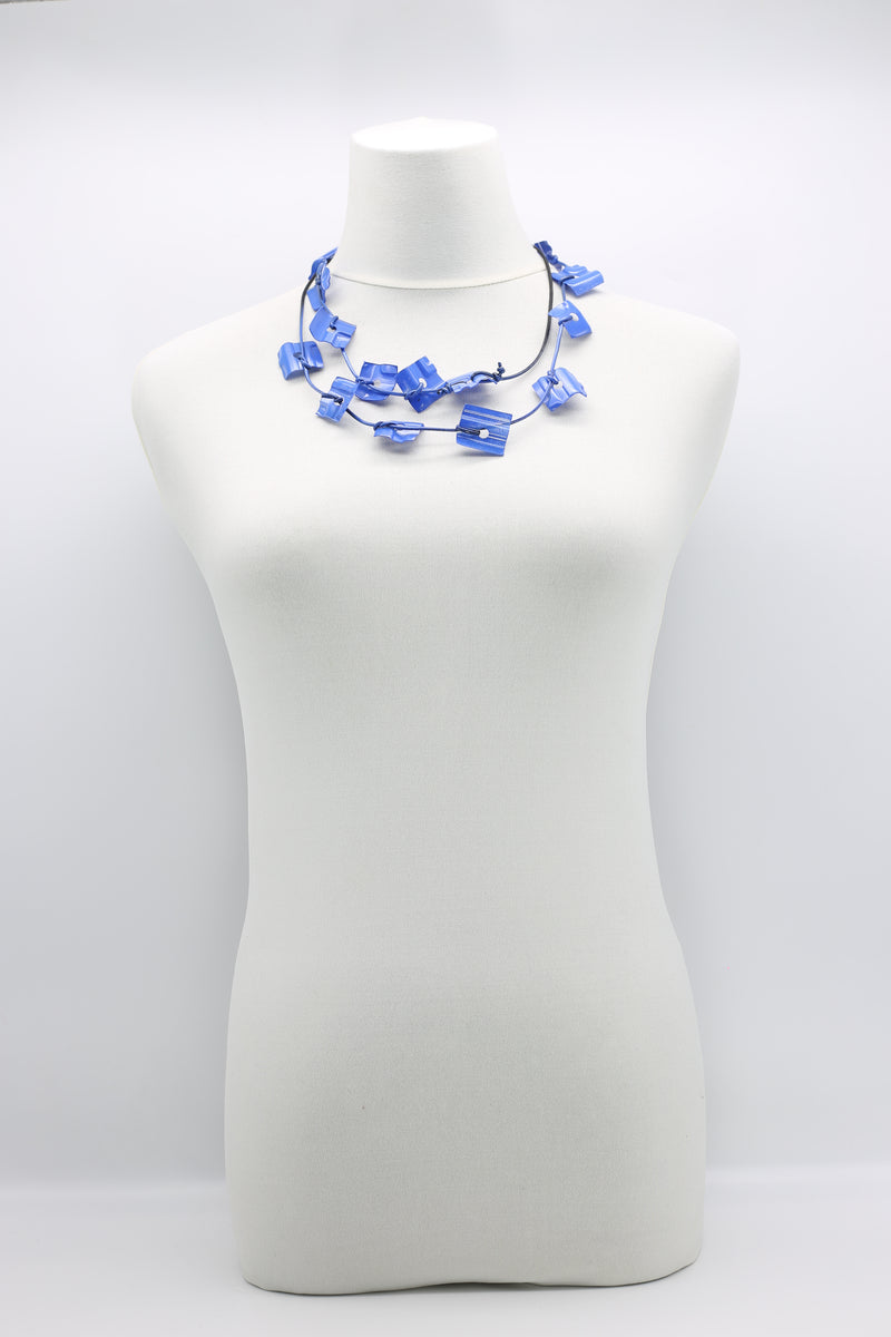 Aqua Plain Necklaces - Hand-painted - Small - Jianhui London
