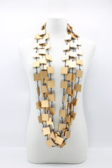 5 Strand 3x3 Squares Necklace - Jianhui London