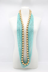 Next Pashmina & Round Beads Necklaces Set - Jianhui London