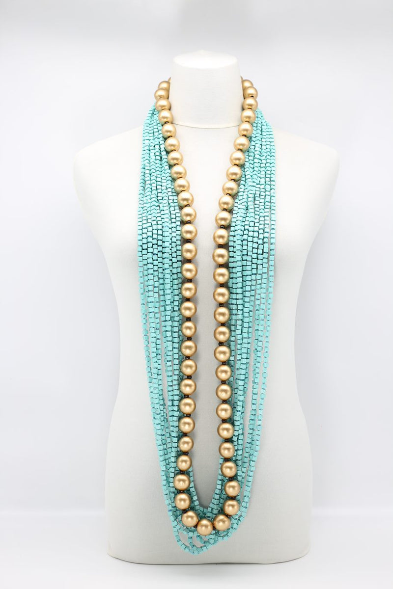 Next Pashmina & Round Beads Necklaces Set - Jianhui London