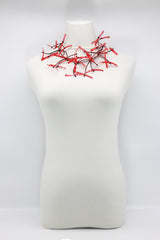 Aqua Willow Tree Necklaces - Hand-painted - Short - Jianhui London