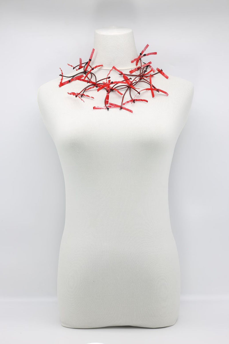 Aqua Willow Tree Necklaces - Hand-painted - Short - Jianhui London