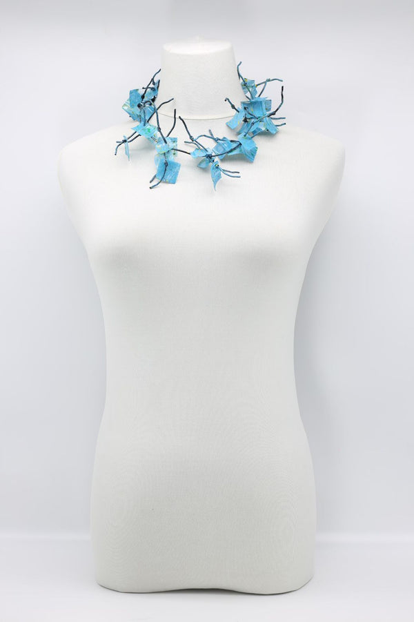 Aqua Coral Necklaces - Hand-painted - Short - Jianhui London