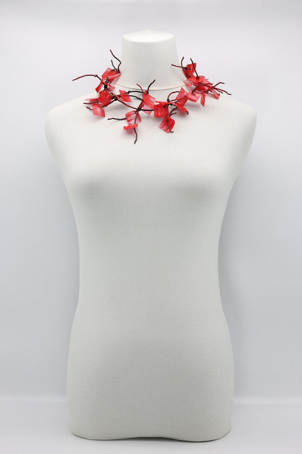 Aqua Coral Necklaces - Hand-painted - Short - Jianhui London