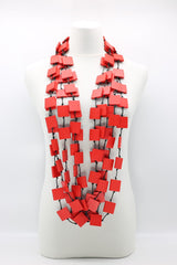 5 Strand 3x3 Squares Necklace - Jianhui London