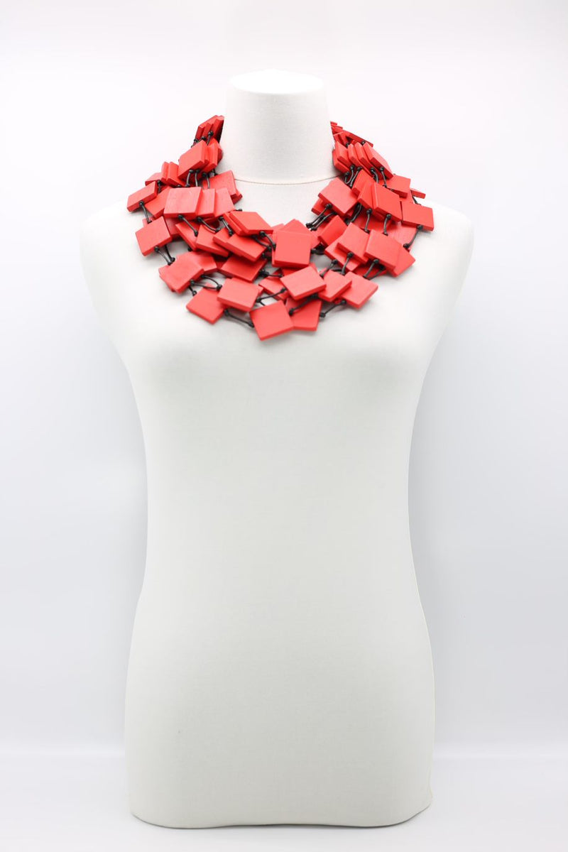 5 Strand 3x3 Squares Necklace - Jianhui London