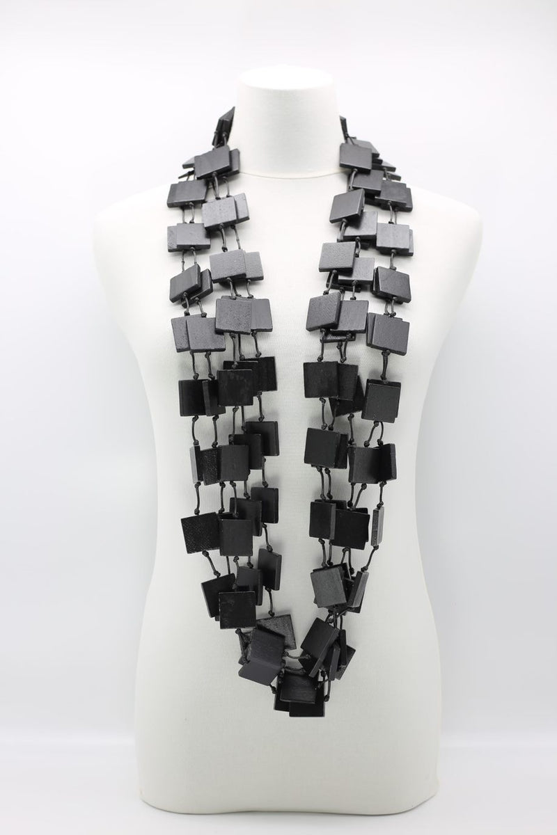 5 Strand 3x3 Squares Necklace - Jianhui London