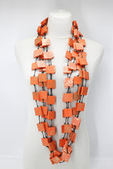 5 Strand 3x3 Squares Necklace - Hand painted - Jianhui London