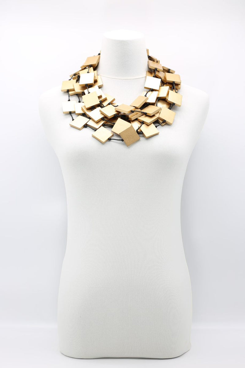 5 Strand 3x3 Squares Necklace - Jianhui London