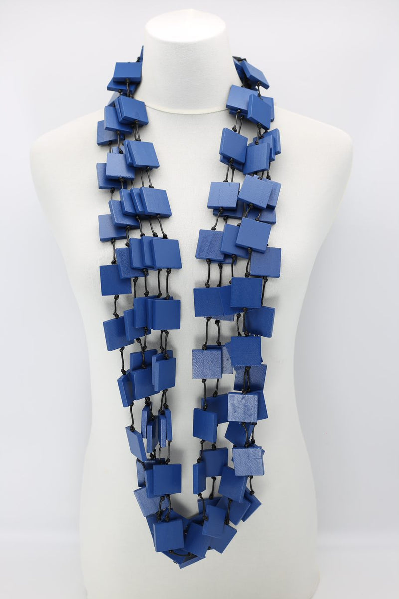 5 Strand 3x3 Squares Necklace - Jianhui London