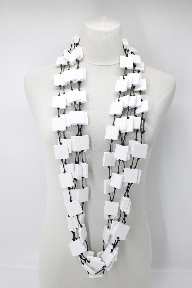 5 Strand 3x3 Squares Necklace - Jianhui London