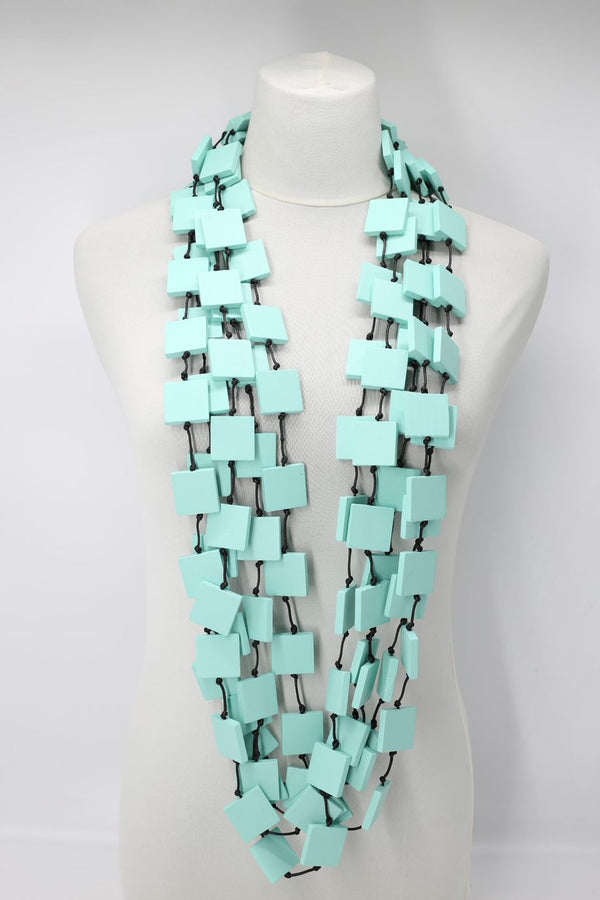 5 Strand 3x3 Squares Necklace - Jianhui London